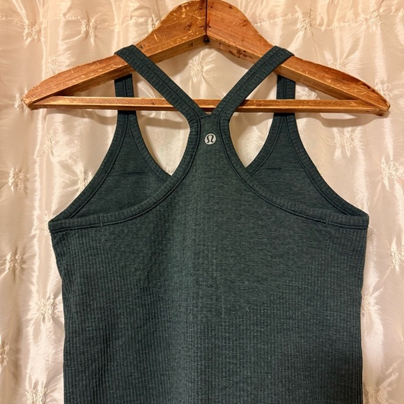 Lululemon Green Ebb To Street Tank Top Ribbed Racerback - Picture 4 of 12